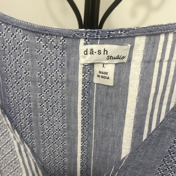 DASH STUDIO New Elegant Blue Striped Blouse - Picture 5 of 6